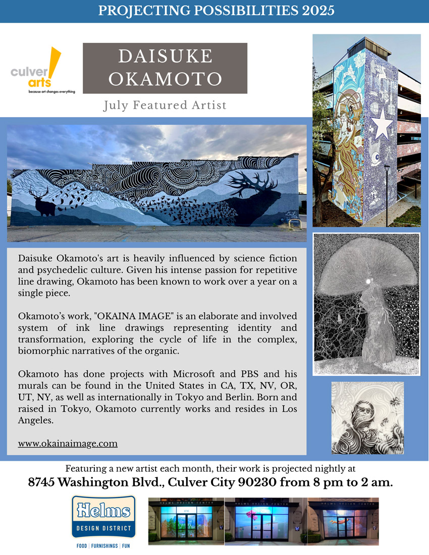 Projecting Possibilities Featured Artist Daisuke Okamoto July 20 Projecting Possibilities Featured Artist Daisuke Okamoto July 20