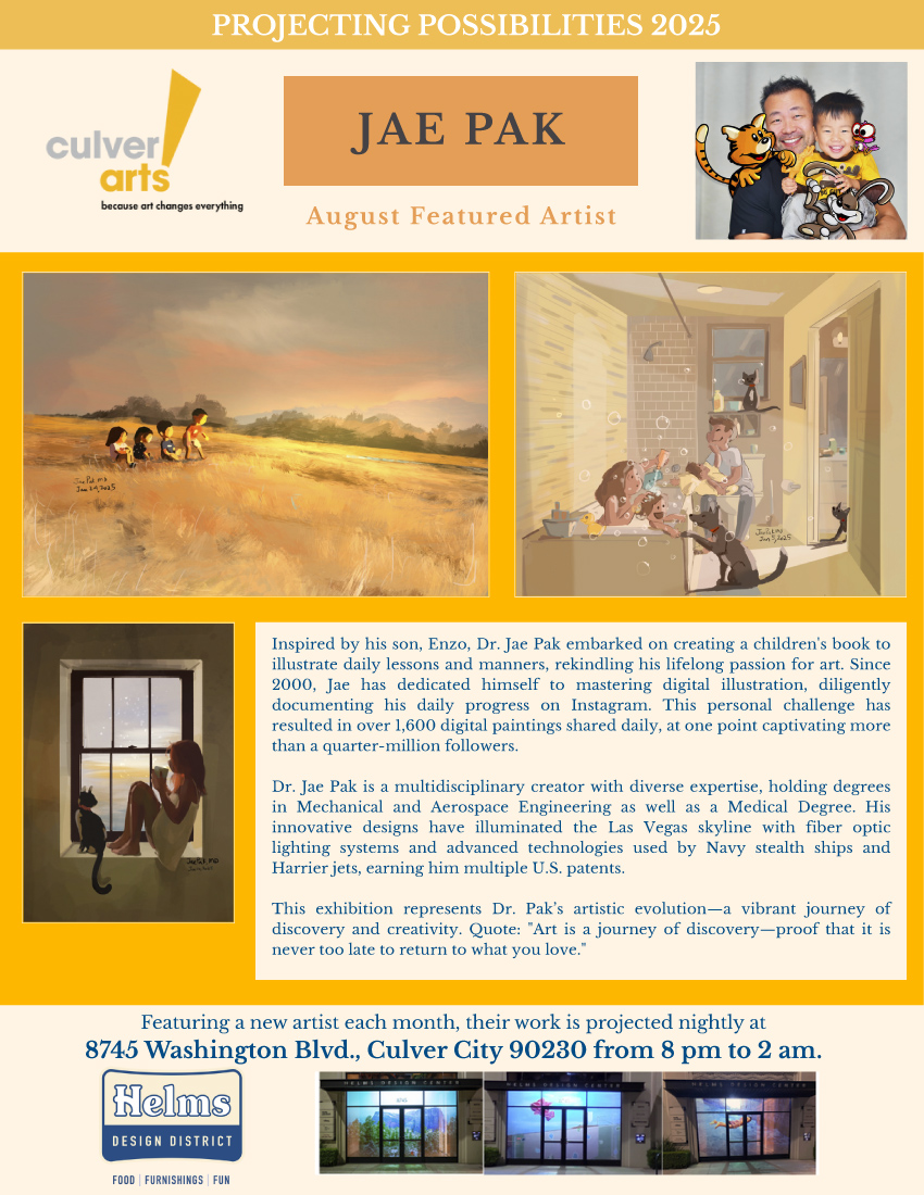 Projecting Possibilities Featured Artist Jae Pak  August 2025